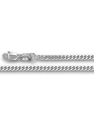 14K White Gold Gourmette Chain (Width 2.0mm)