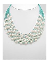 Semi GemStones Necklace In Sterling Silver