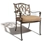 Strathwood Bainbridge Cast Aluminum Arm Chair with Cushion, Set of 2