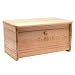 T&G Heritage Hand Carved Drop Front Bread Bin in Natural Hevea Wood
