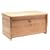 T&G Heritage Hand Carved Drop Front Bread Bin in Natural Hevea Wood
