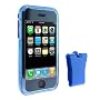 Apple iPhone Transparent Blue Crystal Snap On Cover Case with Belt Clip
