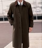 Cotton Raincoat with Leather Collar