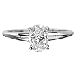 .30 CT D SI2 OVAL DIAMOND SOLITAIRE 14K WHITE GOLD