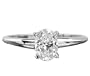.30 CT E SI2 OVAL DIAMOND SOLITAIRE 14K WHITE GOLD