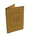 Tan Leather USA Embossed Passport Holder Cover