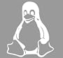 Linux Tux Decal Sticker - Size:6.0 x 5.0 inches - Color:White