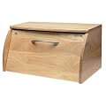 T&G Scimitar Bread Bin in Natural Hevea Wood