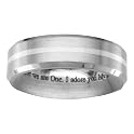 Men's 6mm. Titanium Ring with Silver Inlay