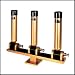 Gold Triple Heavy-Duty Deck Mount Rod Holders - Big Jon