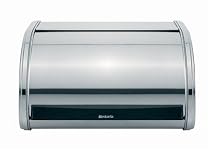 Brabantia Roll Top Bread Bin, Medium Brilliant Steel