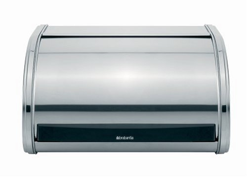 Brabantia Roll Top Bread Bin, Medium Brilliant Steel