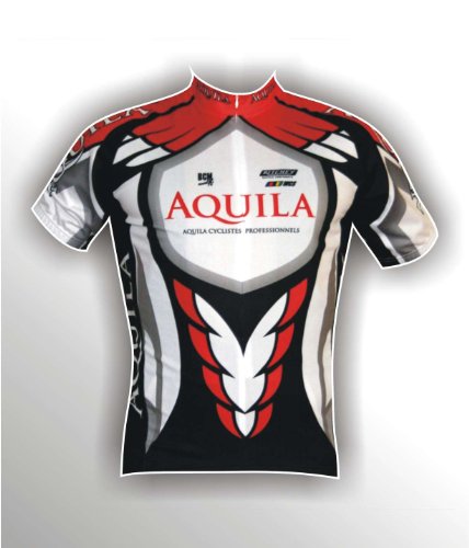 AQUILA Team short sleeve cycling jersey/ cycling shirt also for MTB and leisure cycling - also for other sports such as Indoor Cycling and Speedskating
