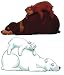 Küche & Haushalt : Braun- und Eisbär als Wandtattoo