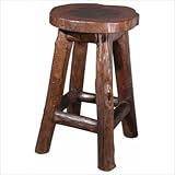 Teak Wood 24 Inch Garden Bar Stool Chair