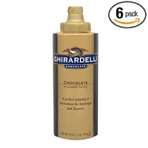 Ghirardelli Chocolate Flavored Sauce, Chocolate, 16- Ounce Bottles (Pack of 6)
