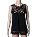 Sunward Women Summer Vest Top Sleeveless Blouse Casual Tank Tops (XL, Black)