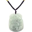 Natural Grade A Jadeite Jade Hand Carved Dragon Pendant Necklace