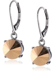 Kensie "Ice Ice Baby" Hematite-Plated Leverback Drop Earrings