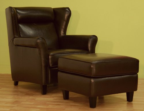 Dark Brown Leather Club Chair and Ottoman Set Wholesale Interiors A 393 chair/otto 419GkMQ3qlL Dark Brown Leather Club Chair and Ottoman Set Wholesale Interiors A 393 chair/otto