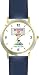Chihuahua Dog Cartoon or Comic - JP Animal - WATCHBUDDY&reg; DELUXE TWO-TONE THEME WATCH - Arabic Numbers - Blue Leather Strap-Size-Children's Size-Small ( Boy's Size & Girl's Size )