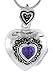Heirloom Quality Sterling Silver Marcasite / CZ Amethyst Heart Locket.