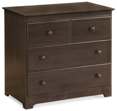 Atlantic Furniture Windsor 3 Drawer Dresser, Antique Walnut