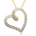 14k Yellow Gold Diamond Heart Pendant Necklace (1/10 cttw, I-J Color, I3 Clarity), 18