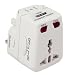 Travelon Worldwide Adapter and USB Charger, White, One Size