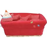 Tuc Tuc Nursery Basket with Liner. Natural Wicker Basket for baby's room. Koala Collection.
