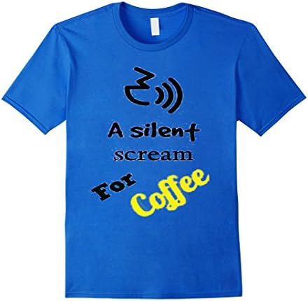 Men's A Silent Scream Coffee shirt Medium Royal Blue