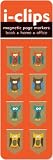 Owls i-Clip Magnetic Page Markers (Set of 8 Magnetic Bookmarks)