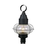 Onion - 1 Light Nautical Outdoor Lighting Post Lamp Fixture - Textured Black - B2501