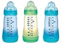 Sassy Baby's Mam 9 oz. Boy 3 pack Bottle