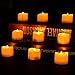 Youngerbaby 24pcs Amber Yellow Flickering Tea light Candles With Timer - 6 hrs On 18 hrs Off - Battery Operated LED Flameless Tealight For Wedding,Party, Indoor Decoration