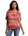JET Corp Women's V-Back Tie Dye Printed Tee