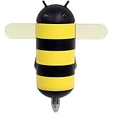 Gen honeyDru phone charger Yellow LEDの目が光るかわいいミツバチ型の2アンペア強力　カーチャージャー