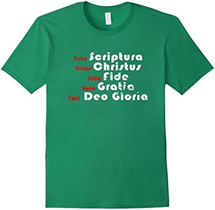 Men's Five Solas Reformed Christian T-Shirt Medium Kelly Green