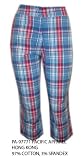 Pacific Apparel Womens Plus Size Plaid Capri Pants