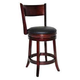 Boraam 24-Inch Palmetto Swivel Counter Stool Color - English Tudor by Boraam