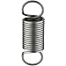 Music Wire Extension Spring, Steel, Inch, 0.65" OD, 0.069" Wire Size (Pack of 10)