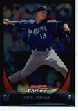 2011 Bowman Chrome #111 Zack Greinke - Milwaukee Brewers (Baseball Cards)