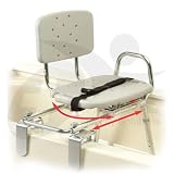 Snap-n-Save Sliding Tub-Mount Transfer Bench with Swivel Seat & Back