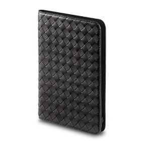 OCTO Weave Kindle 2 Leather Cover with Hinge (Fits 6" Display, Latest Generation Kindle), Black/Brown
