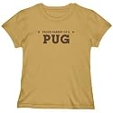 T-SHIRT WOMAN SAND " PROUD PARENT OF PUG " Small