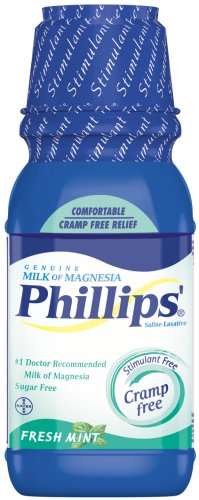 Phillips' Fresh Mint Milk of Magnesia Liquid, 26oz Bottle (Pack of 2)