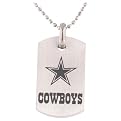 Mens NFL Titanium Dog Tag with Chain- Cowboys