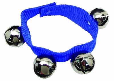 Childrens Toyshop  Musical Instruments : Blue Webbed Nylon Wrist Bells