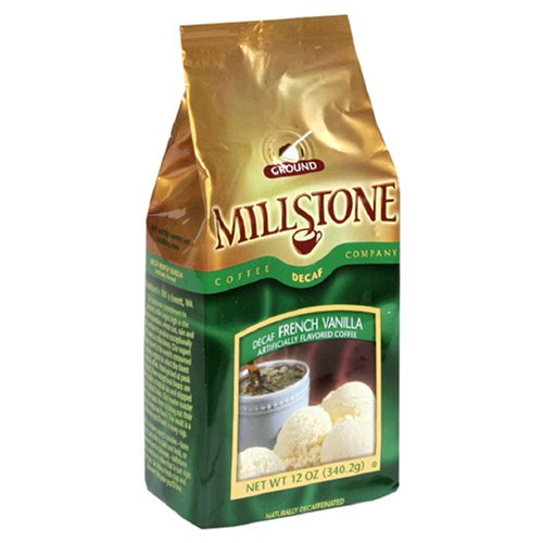 Millstone French Vanilla Decaf Ground Coffee, 12-Ounce Packages (Pack of 2)