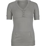 FULL TILT Hoodie Girls Henley - Heather Grey